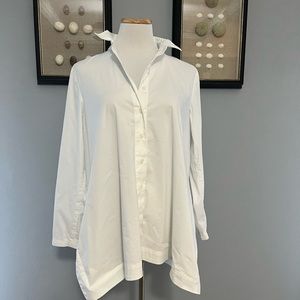 J Jill white button blouse